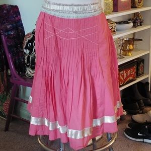 Boho Embroidered Salmon Skirt by Ashley B Salmon